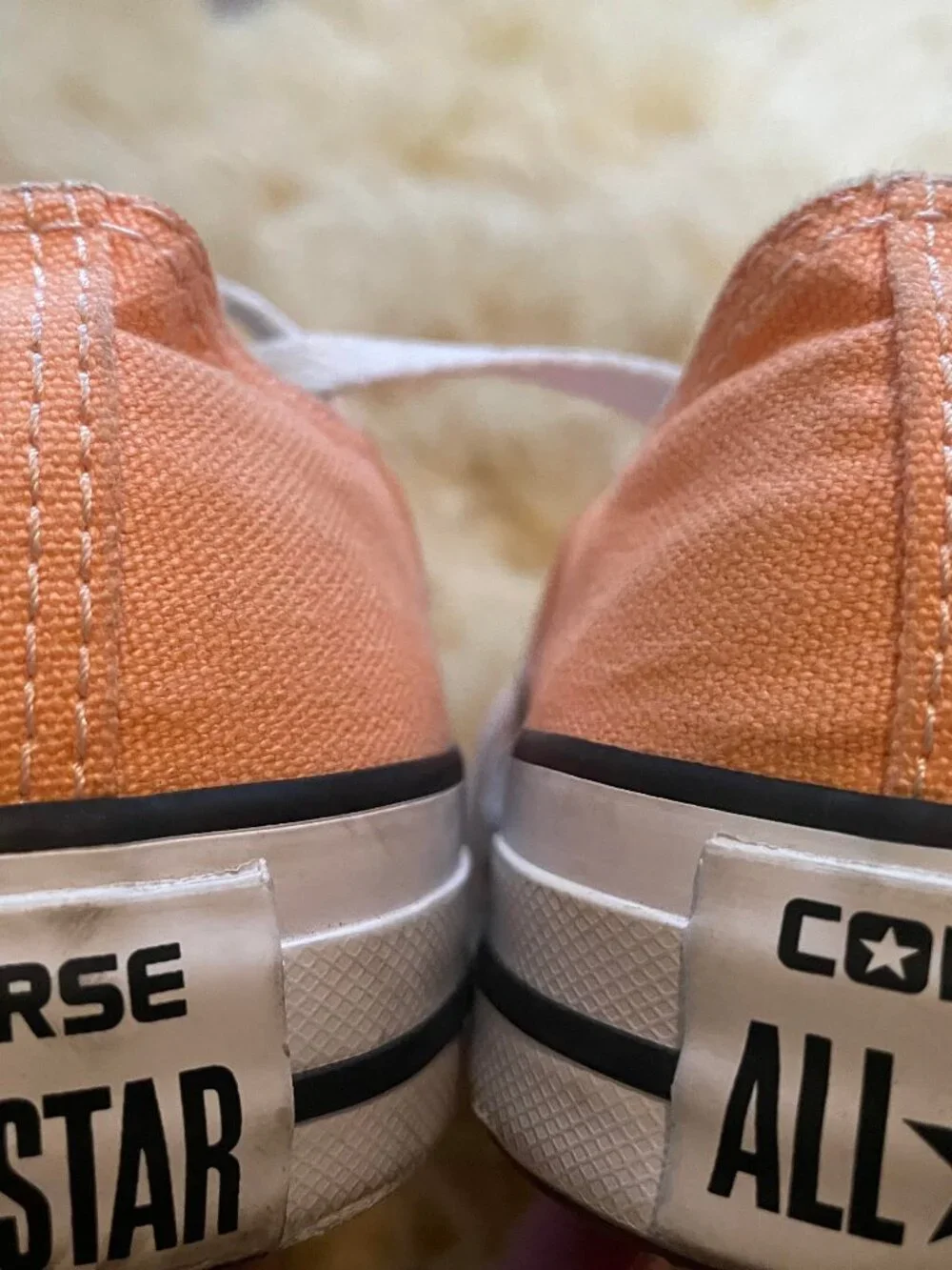 Converse peach sneakers